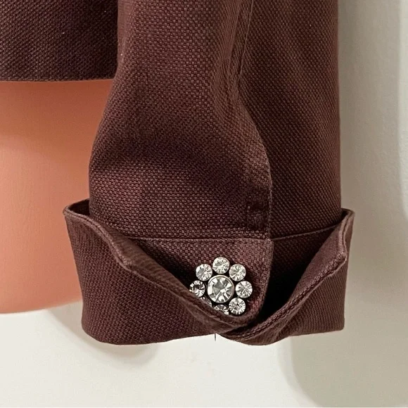 F. L. Malik Choc Brown Denim Jacket - Picture 4 of 11